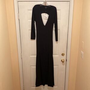 Missguided plunge neck, long, back cutout, size 10, long sleeves NWT